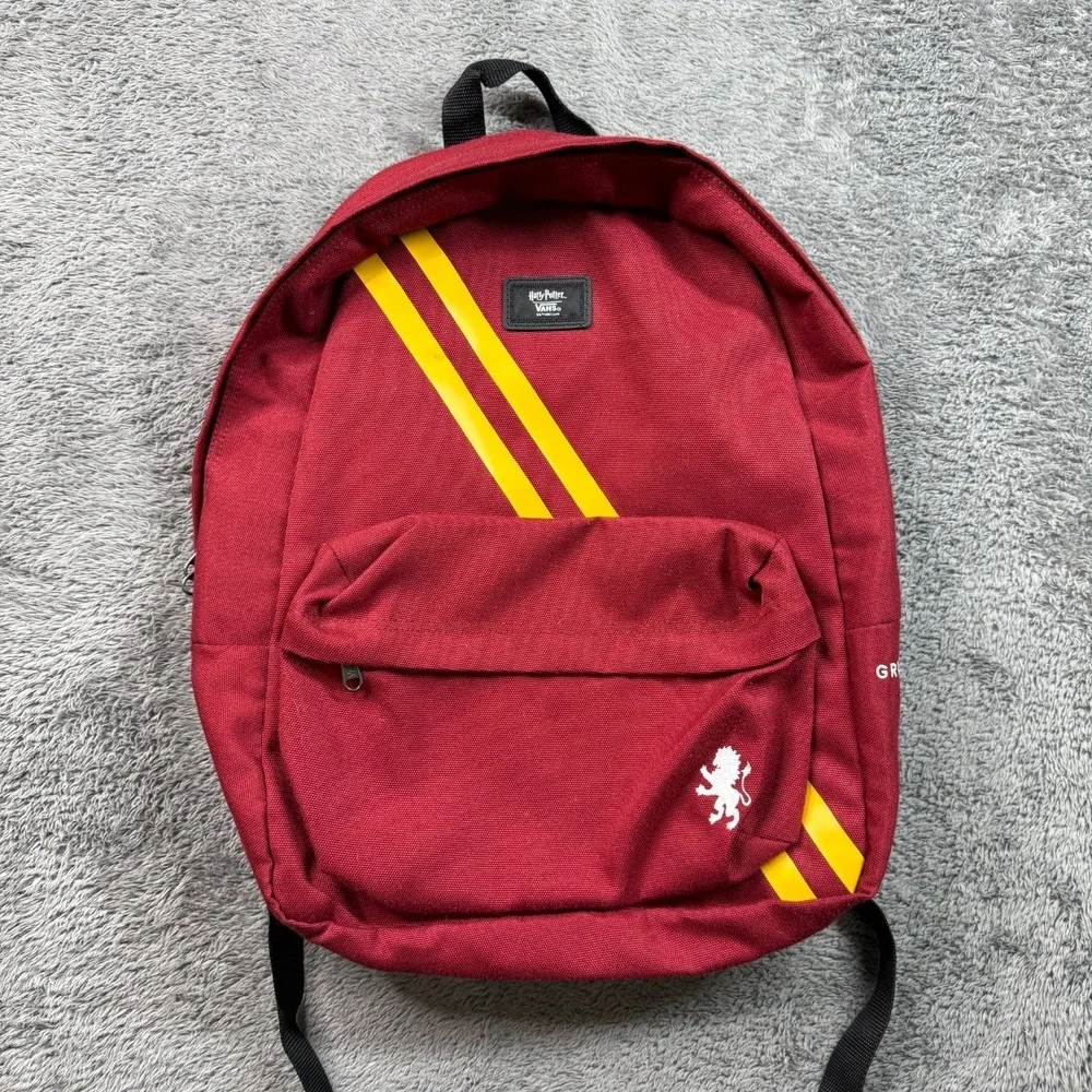 Vans x Harry Potter Gryffindor Backpack Red Gold Striped Laptop Sleeve Bag